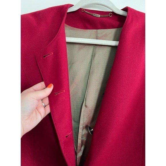 Vintage Women’s Wool Geiger Austria Blazer Size 40 Red - Picture 8 of 8